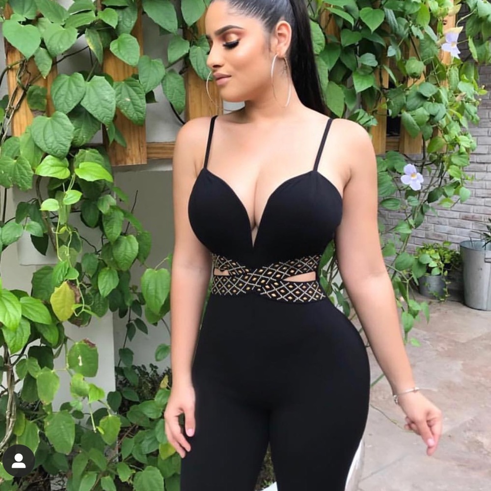Showstopper Studded Waist Cut Out Jumpsuit